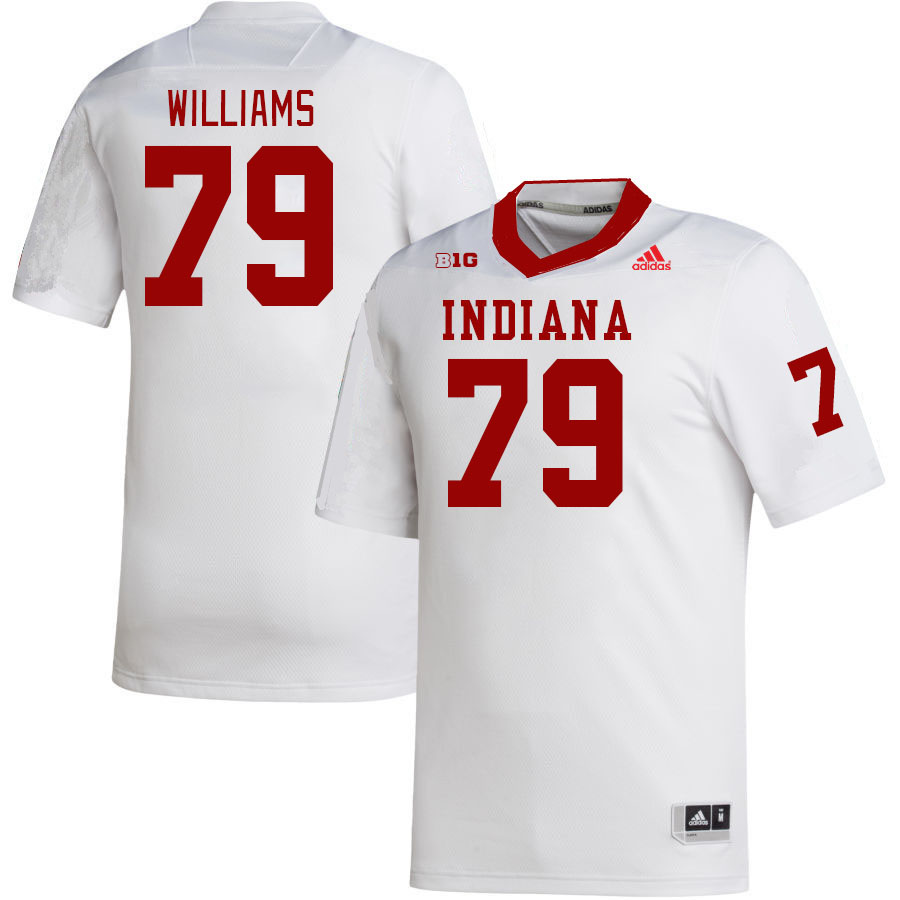 Men #79 Max Williams Indiana Hoosiers College Football Jerseys Stitched-White